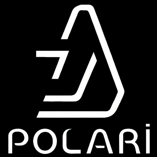 Black and white logo for the band Polari